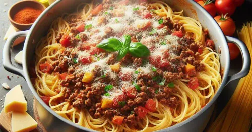 One-Pot Spaghetti Bolognese: